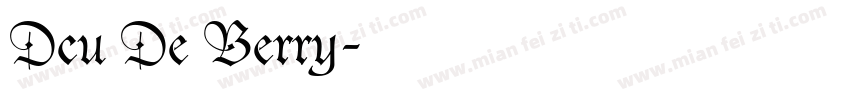 Dcu De Berry字体转换